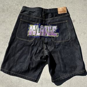 X Large Japan Sample Denim Skate Shorts Jorts Embroidered